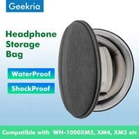 geekria headphones case pouch for sony wh 1000xm5 wh 1000xm4 mdr 1000x portable bluetooth earphones headset bag for accessories