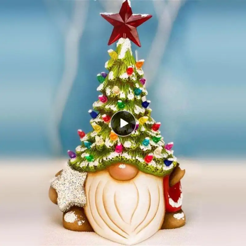 

Dwarf Decorations Creative Ceramic Christmas Tree Resin Crafts Ornaments Decor Accessories