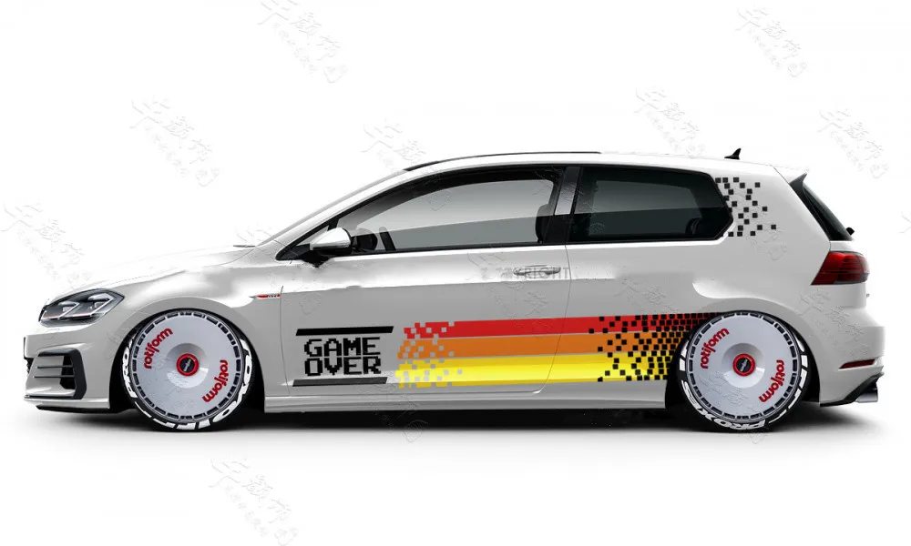 

Jdm Car Stickers Vinyl Warp Decals Goods For Golf 7 Car Accessories For Vw Polo Lanlan Golf R For Golf 6 5 Body Sport Decal