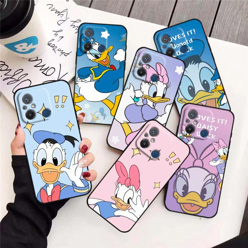 

Donald Duck Daisy For Xiaomi Redmi 12C 11 A1 Plus 10 10X 9T 9C 9C 8 7 6 4G 5G Silicone TPU Soft Black Phone Case Coque Capa