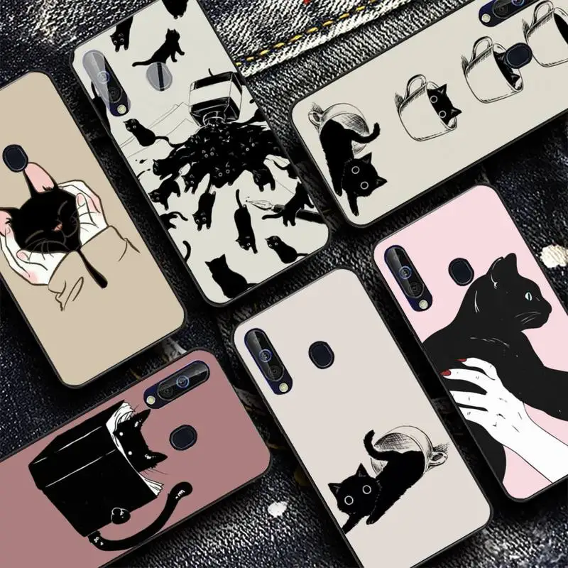 

Cat Cute Phone Case for Samsung A51 01 50 71 21S 70 31 40 30 10 20 S E 11 91 A7 A8 2018