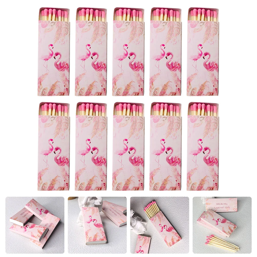 

10 Boxes Matches Present Wooden Matches Paper Match Box Aroma Candle Matches