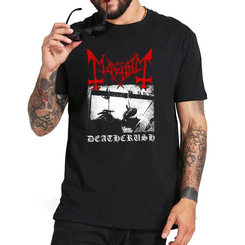 

Rapper Mayhem Deathcrush T Shirt Men Women Fashion Cotton T-shirt Kids Hip Hop Tops Tee Women's Black Tshirt Rap Camiseta Hombre