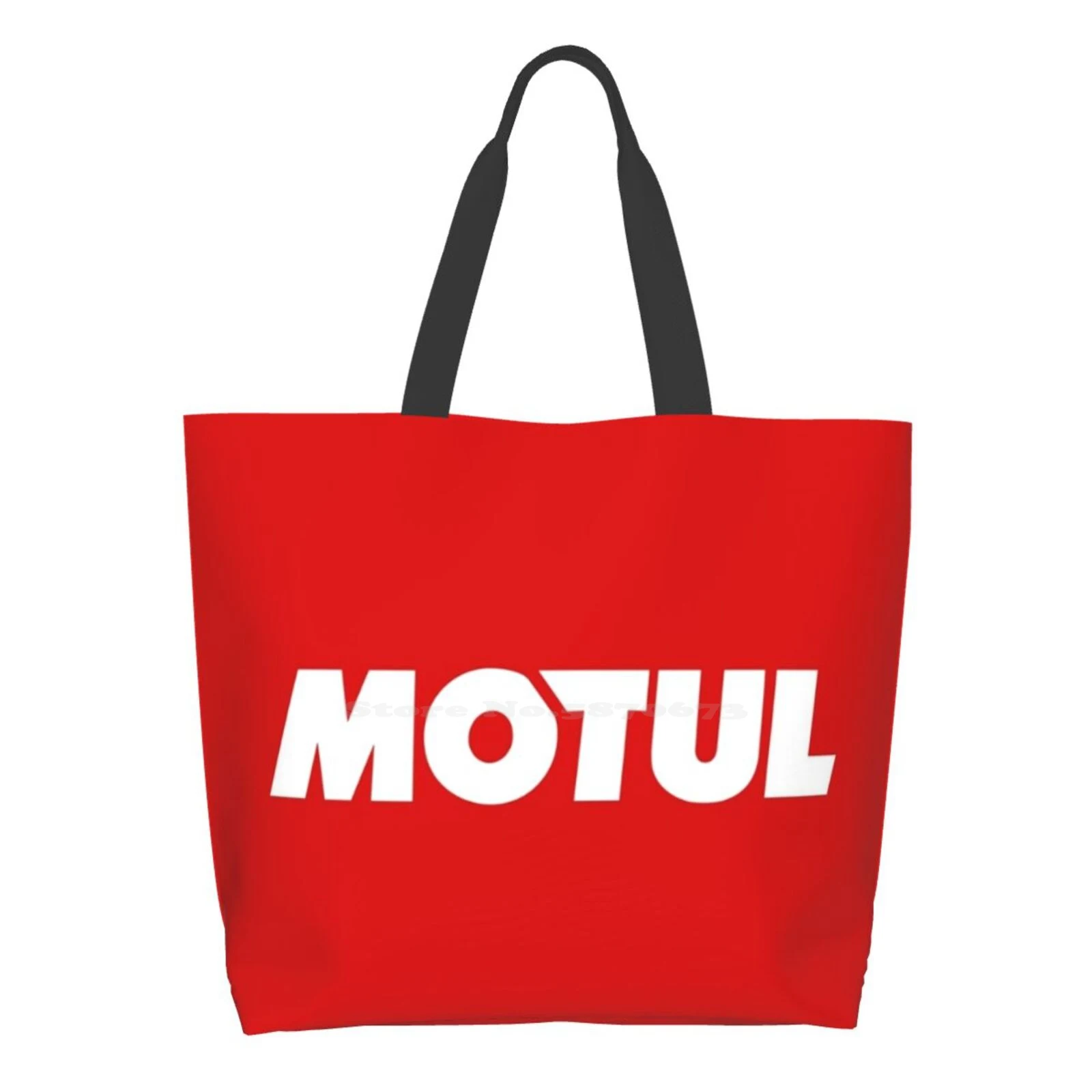 

Motul White Simple Logo Fan Art Ladies Casual Handbag Tote Bag Reusable Large Capacity Motocross Motocross Monster Fox Kawazaki