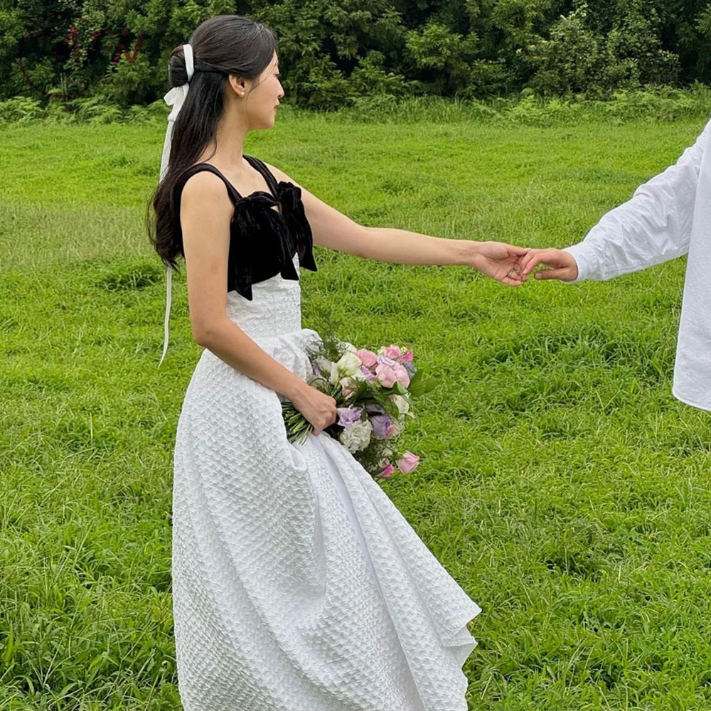 Вечерние платья контрастных цветов TAFN трапециевидные корейские свадебные до