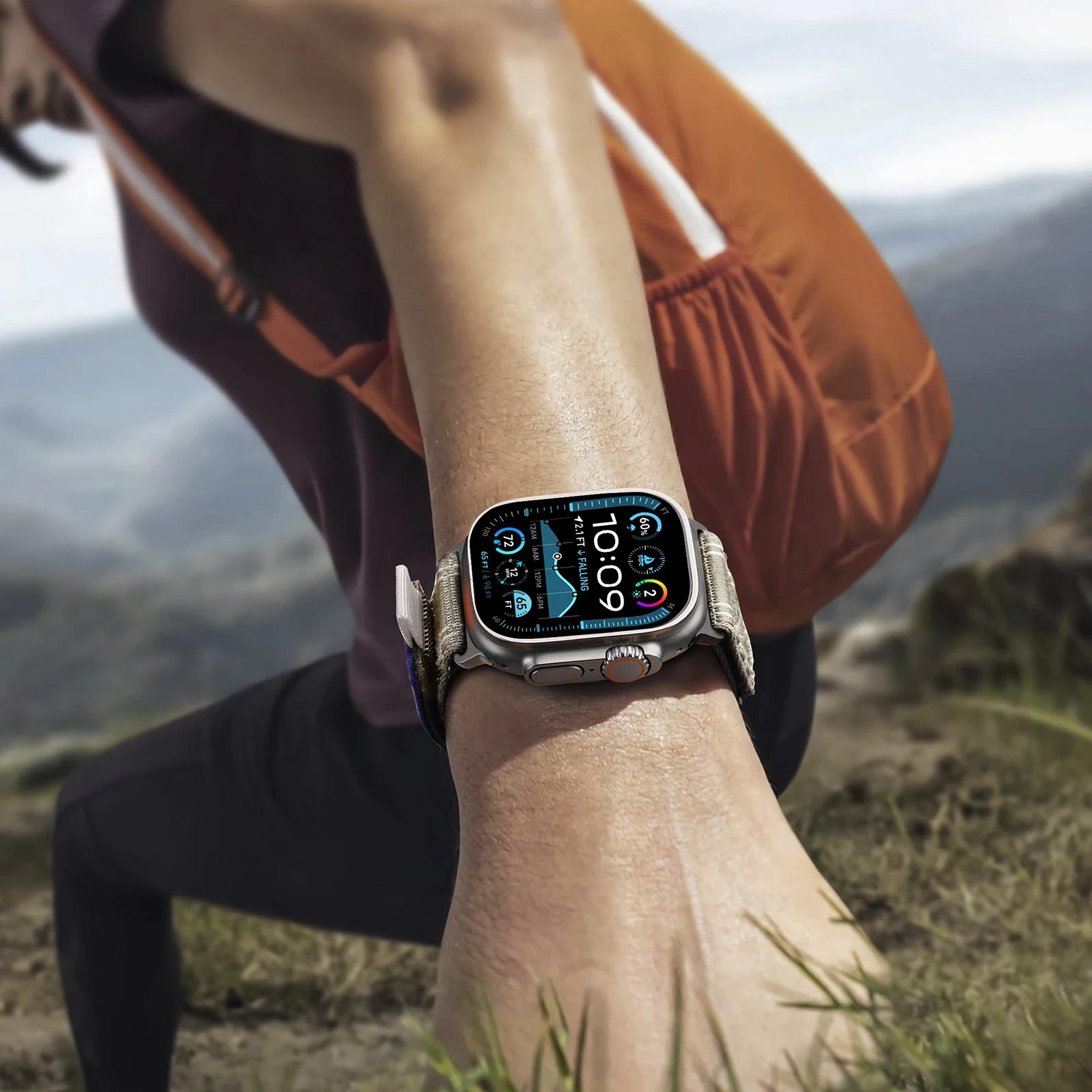 Ремни с петлей Trail для Apple Watch Band 44 мм 46 40 45 49 42 41 Нейлоновый спортивный браслет iWatch
