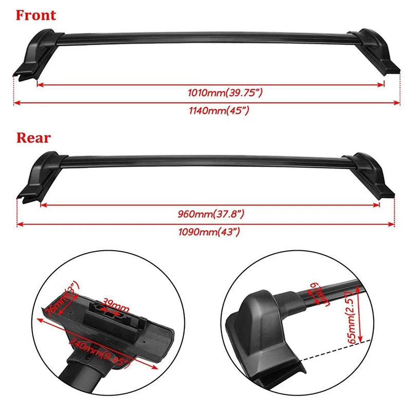 Фото Багажник на крышу автомобиля в стиле OEM для Honda CRV CR-V 2007-2011, поперечины для перевозки багажа, аксессуары для рейлингов №2