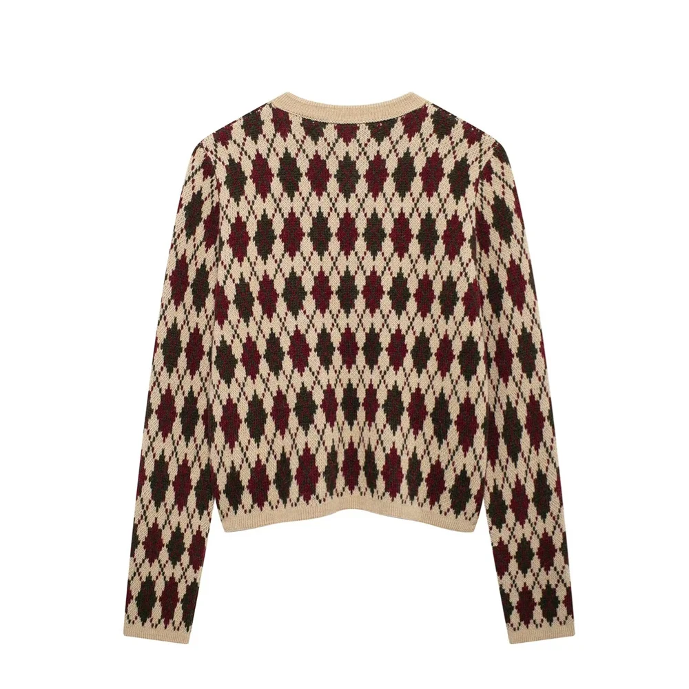 PB &amp ZA женский облегающий однобортный кардиган с круглым вырезом осенне-зимний