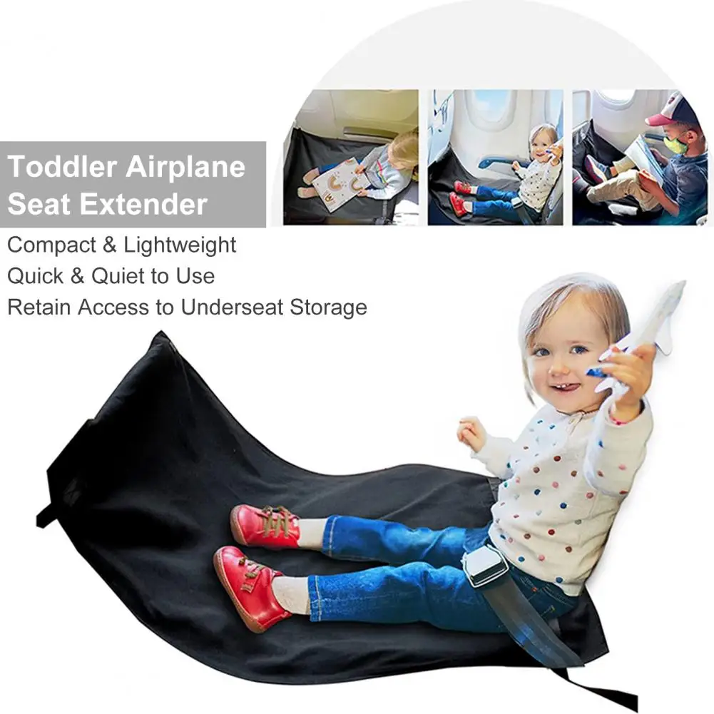 

Portable Seat Extender Leg Support Comfortable Foldable Kids Non-slip Airplane Bed Footrest Travel Supply