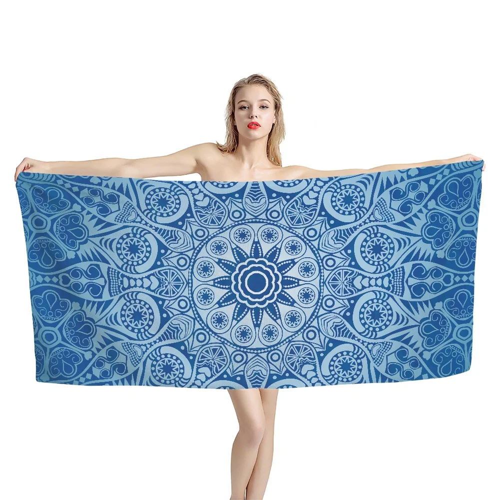 

Мягкое хлопковое банное полотенце для взрослых, банное полотенце в стиле мандалы для дома, пляжное полотенце, быстросохнущая Мочалка для ду...
