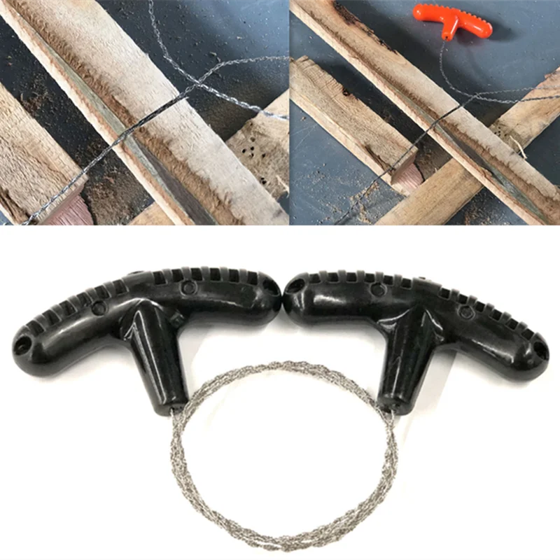 

Ручная цепная пила со стальным тросом, практичная портативная цепная пила для кемпинга, походов, экстренного выживания, набор стальной пров...