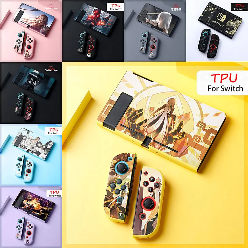 

Cute Cartoon Anime Case For Nintendo Switch Game Console NS JoyCon Controller Shell Kawaii Soft TPU Protective Cover Accessories