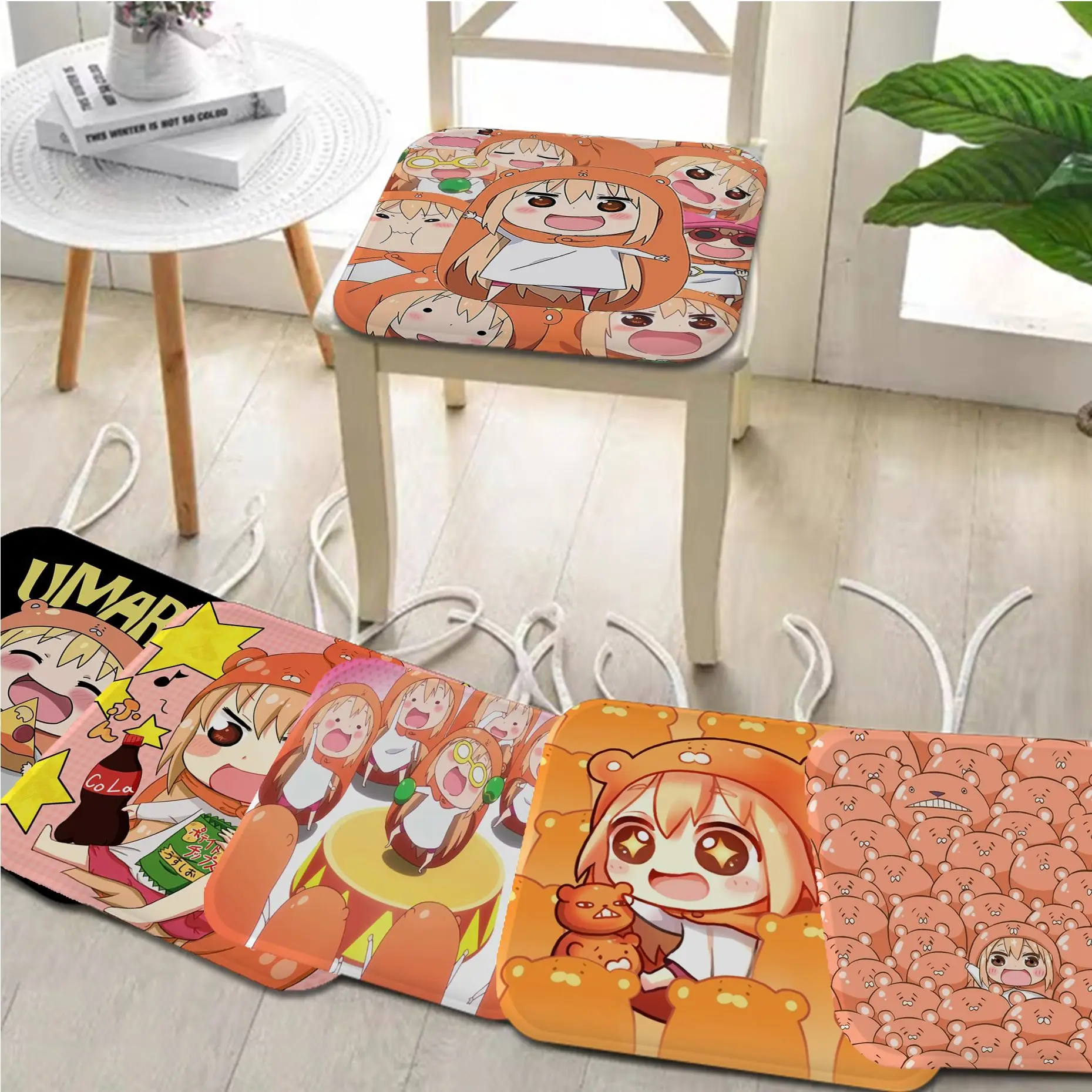 

Cute Umaru Chan Anime Square Seat Cushion Office Dining Stool Pad Sponge Sofa Mat Non-Slip Cushions Home Decor