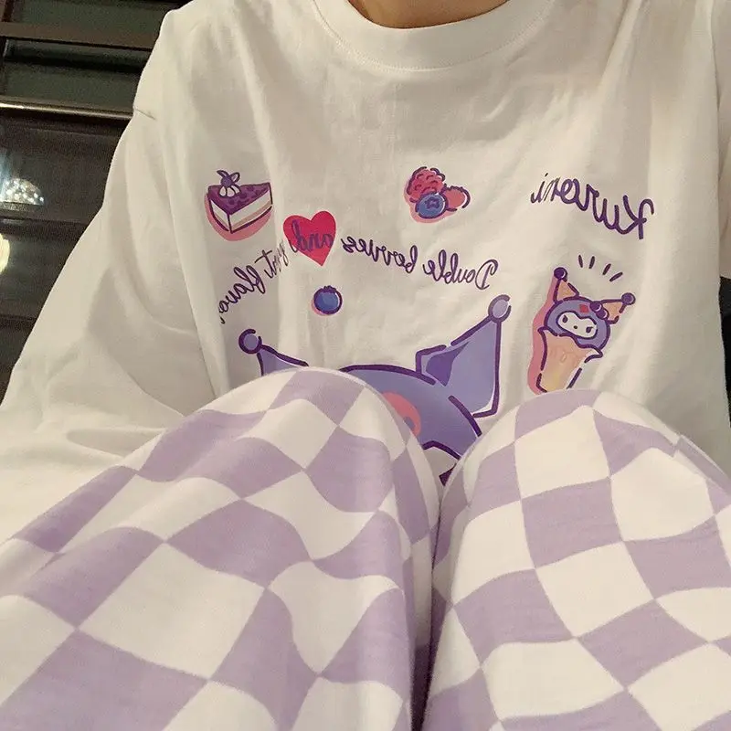 Милые милые пижамы из чистого хлопка Hello Kitty Kuromi понравико трендовая анимационная