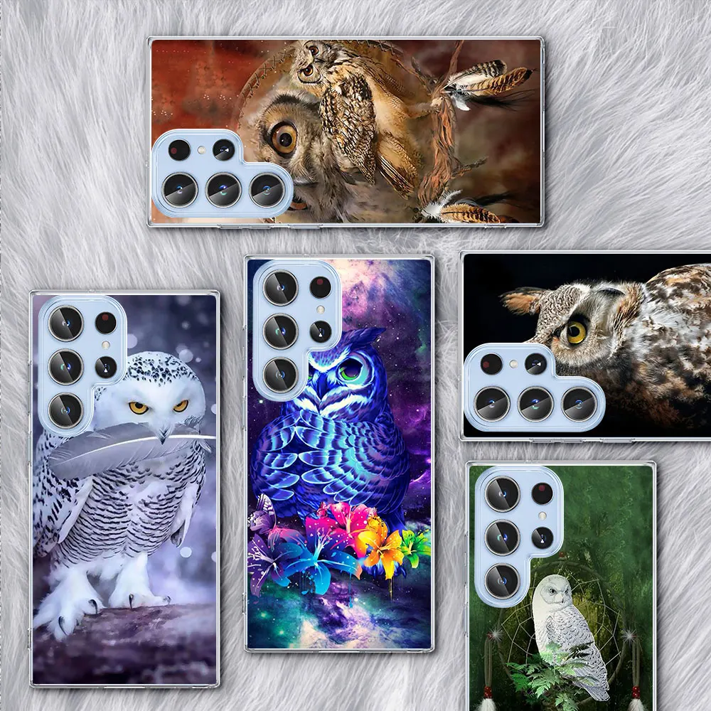 

Owl Catcher Funda for Samsung Galaxy S23 S22 Ultra S10e Case S21 S20 FE S10 5G S9 S8 Plus S7 Edge Clear Soft TPU Phone Cover