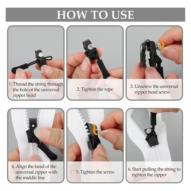 Комплект для замены молнии 12 шт. универсальные мгновенные крепления головки