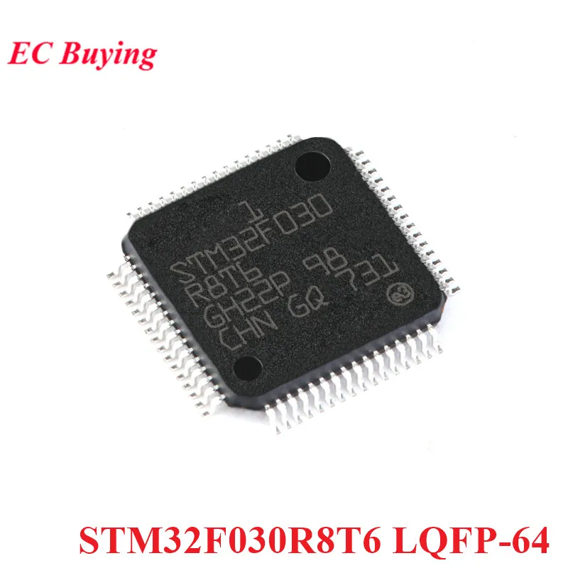 

Микроконтроллер STM32F030R8T6 LQFP-64 LQFP64 ARM, 32-битный микроконтроллер MCU STM32 F030R8T6 IC Chip