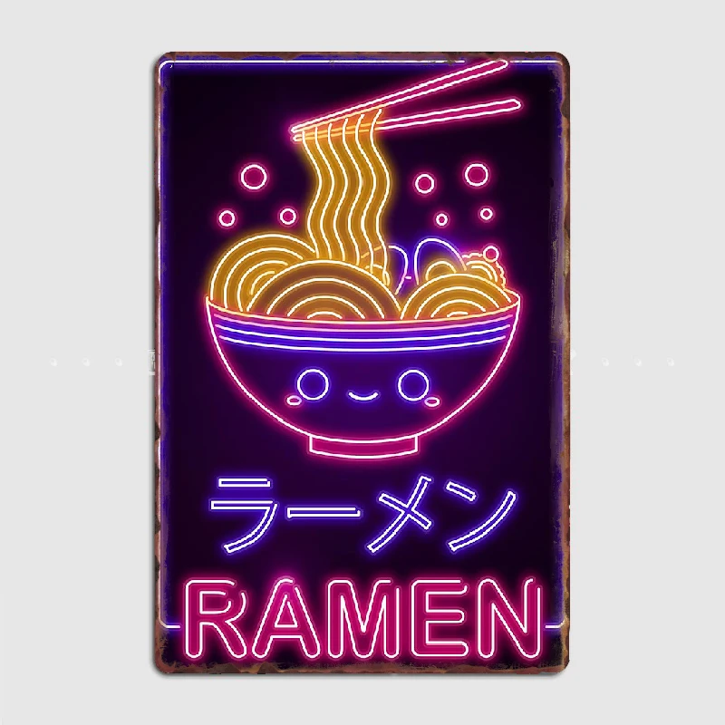 

Neon Ramen Metal Sign Club Home Garage Club Create Garage Decoration Tin Sign Poster