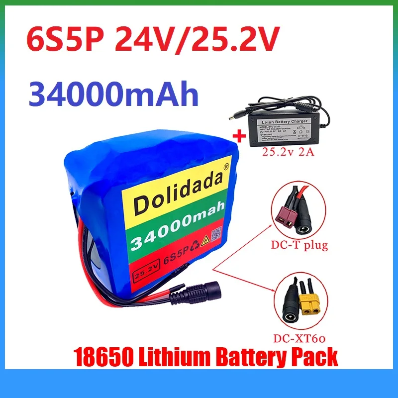 

Аккумуляторная литиевая батарея 6S5P, 24 В, 25,2 в, 34 Ач