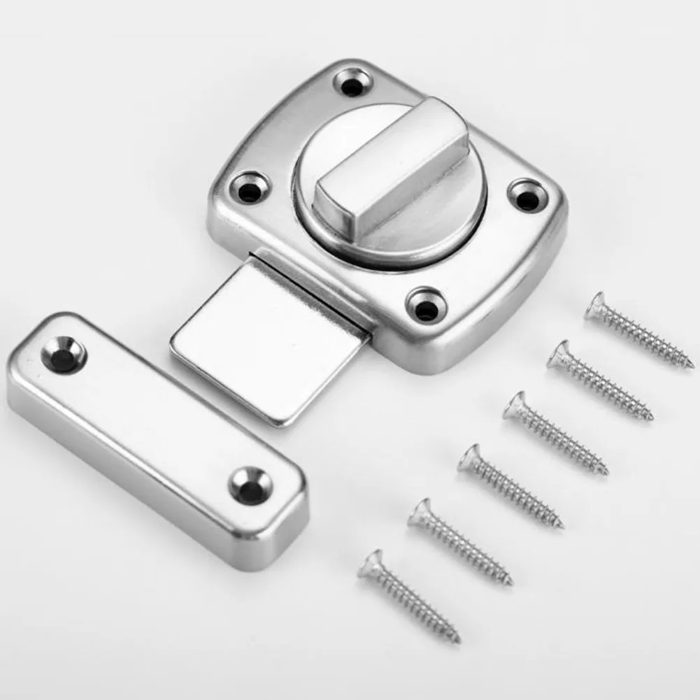 

~1Set Door Lock 1Cast Metal Hook Latch 1Lock Toilet Doors *Right Angle Sliding Gate 1Lock Small **Latch Screw Home Decoration