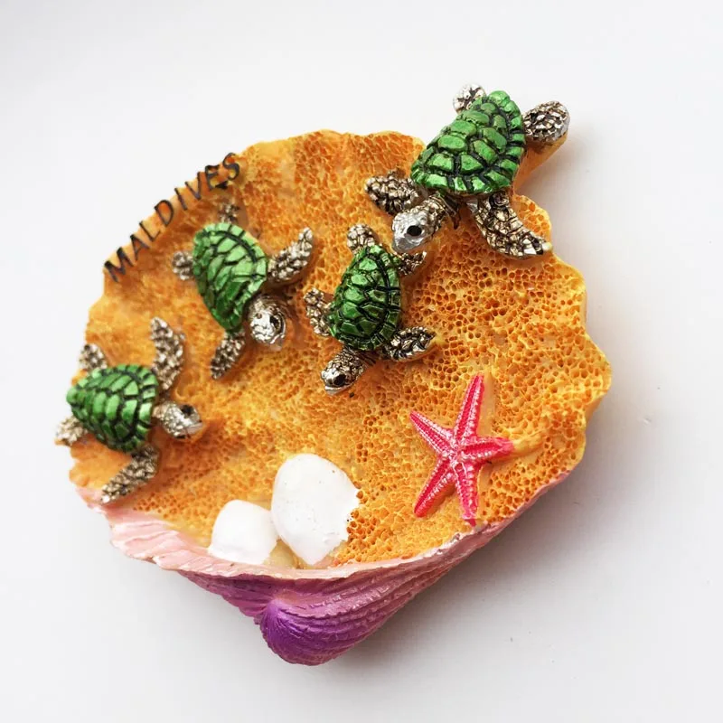 Магнит на холодильник мальдивский пляж креативная форма ракушки человеческий