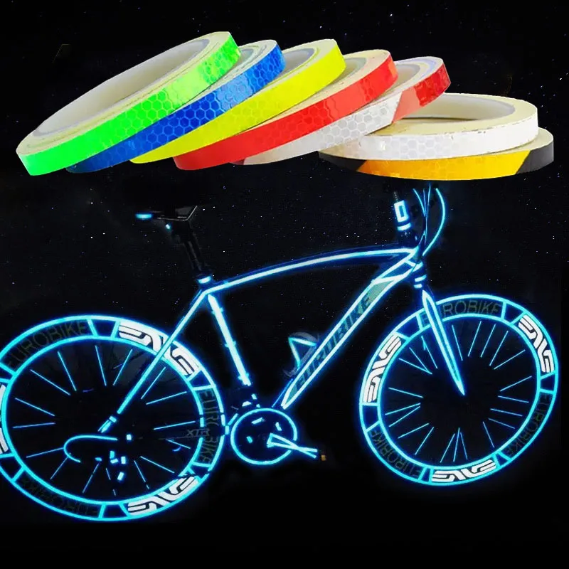 

Светоотражающая наклейка для велосипеда, 1 шт. x 8 м, флуоресцентная лента, наклейка для мотоцикла, предупреПредупреждение о безопасности