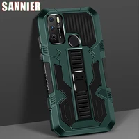 sannier shockproof armor protective case for infinix hot 9 10 11 play anti fall bracket phone case for infinix note 7 lite cover