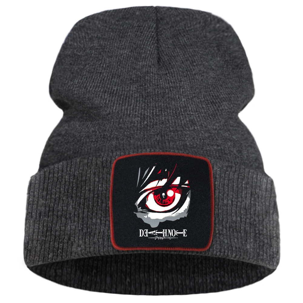 

Knitted Hat Red Eye Is Available Japan Anime Bonnets For Women Cap Casual Cotton Harajuku Men'S Hats Beanie Balaclava Winter