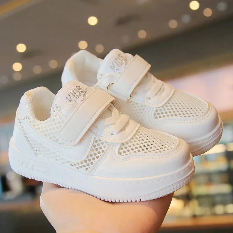 Children Boys Sport Breathable Tennis Sneaker Baby Girls Spring  2023 Fashion Mesh Sneakers Girls Casual Shoe White Running Shoe