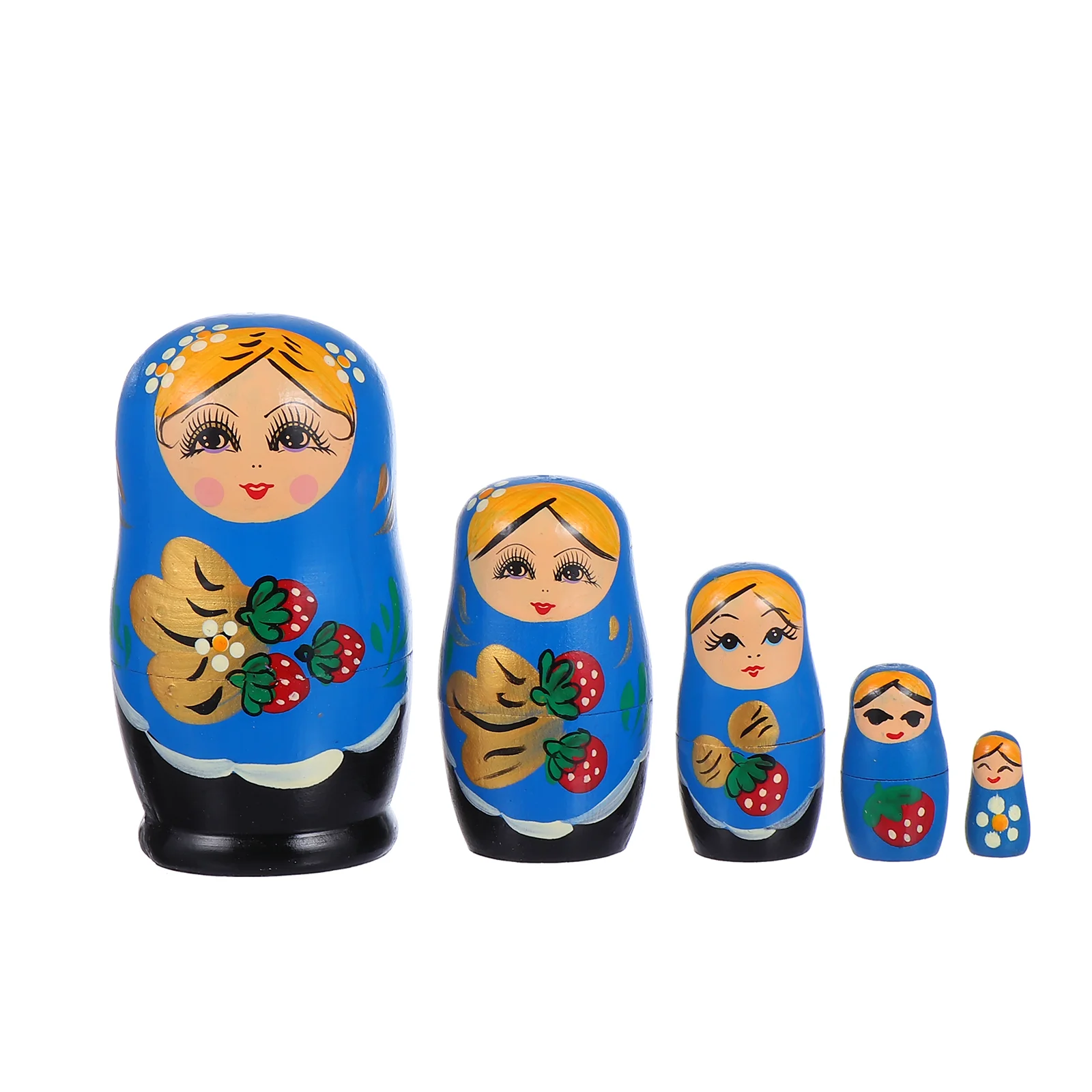 

Adult Gifts Matryoshka Hand Painted Russian Dolls Kids Toys Wooden Purple Child