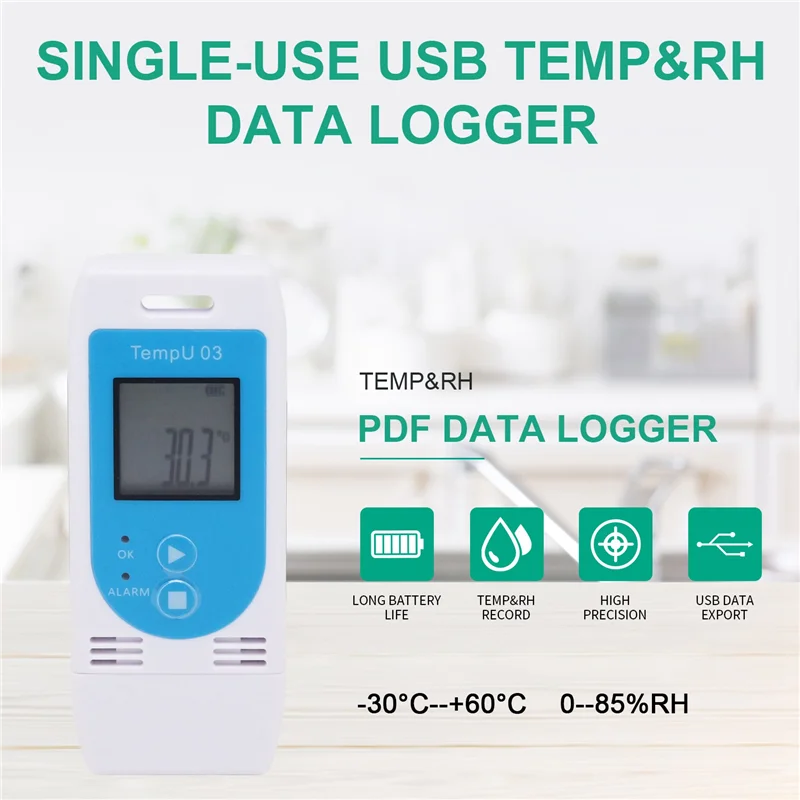USB-рекордер TempU 03 многоразовый рекордер влажности и температуры