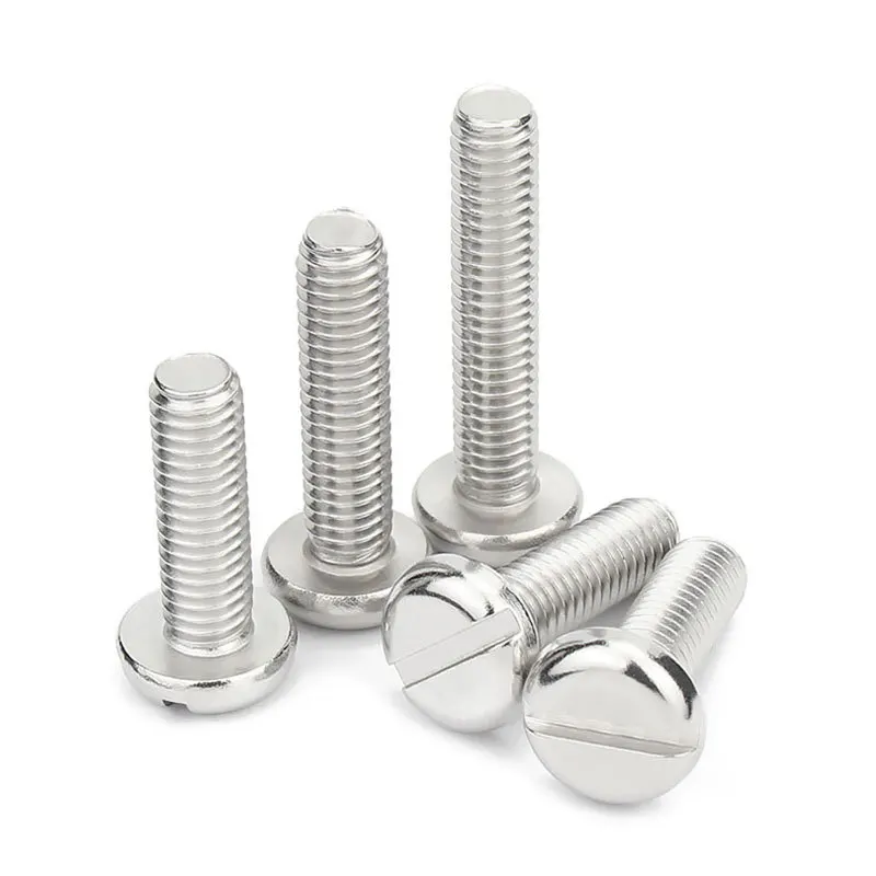 

10/50pcs 304 A2-70 stainless steel GB65 Slotted Cap Head Slot Column Round Cheese Head Screw Bolt M1.6 M2 M2.5 M3 M4 M5 M6