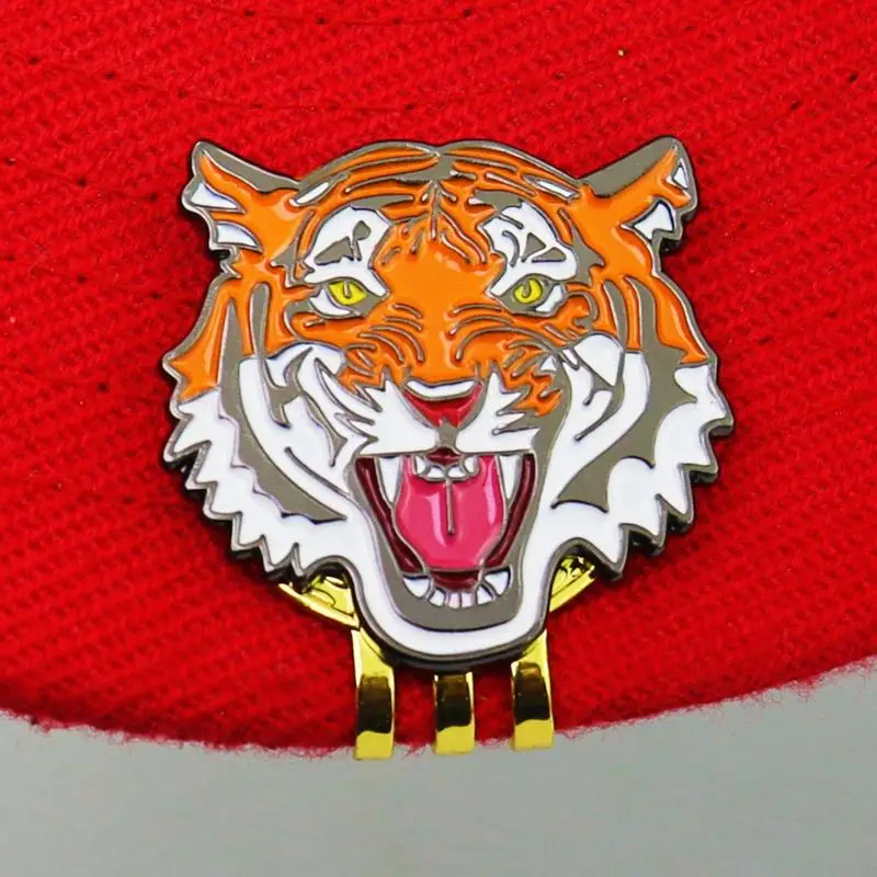 Маркер для мяча гольфа зажим шляпы маркер с тигровым дизайном магнитный