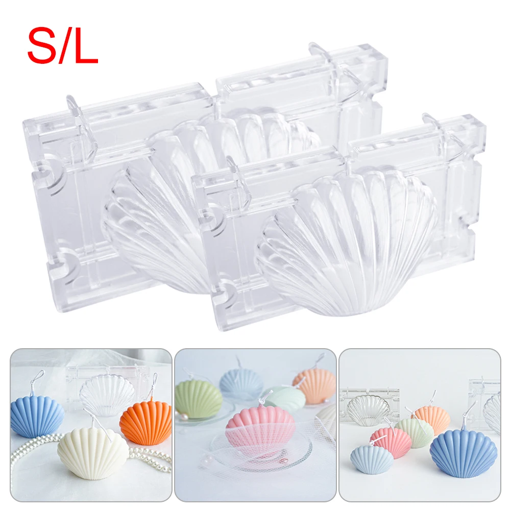 

DIY Shell Candle Mold Plastic Sea Shell Candle Making Mold Aromatherapy Candle Mold For Cake Pastry Baking Decorating Tools
