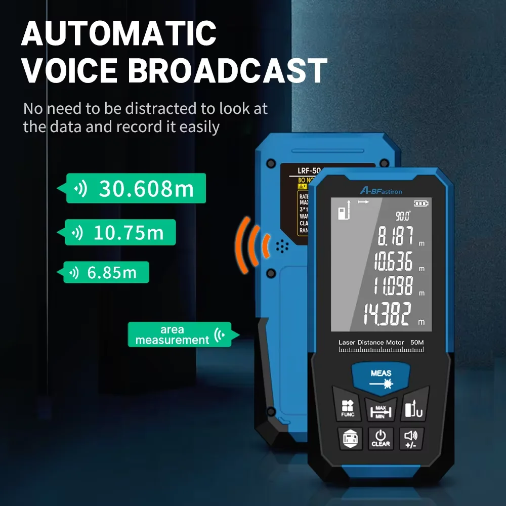 Лазерный дальномер A-BF 50/70/120 м перезаряжаемая цифровая рулетка профессиональный
