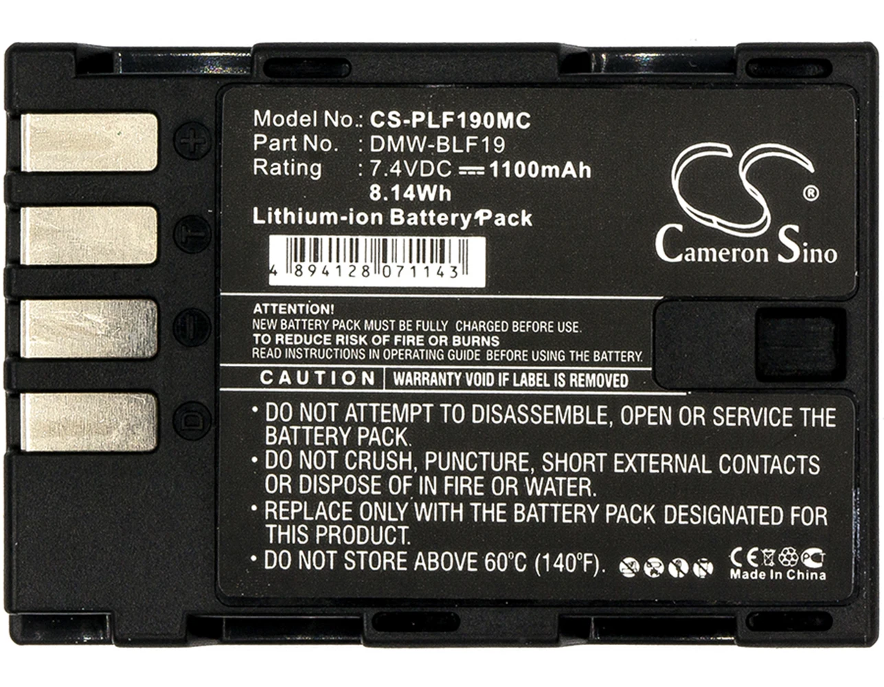 

Cameron Sino 1100mA Battery for Panasonic Lumix DMC-GH3A,Lumix DMC-GH3AGK,Lumix DMC-GH4KBODY DMW-BLF19,DMW-BLF19E