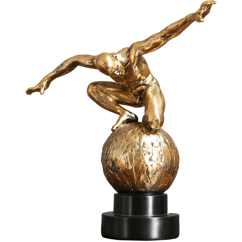 

AMERICAN CREATIVE ABSTRACT FIGURE ARTS SCULPTURE MODERN LUXURIOUS MAN STATUE RESIN ART&CRAFT HOME DECORATION ORNAMENTS R2864