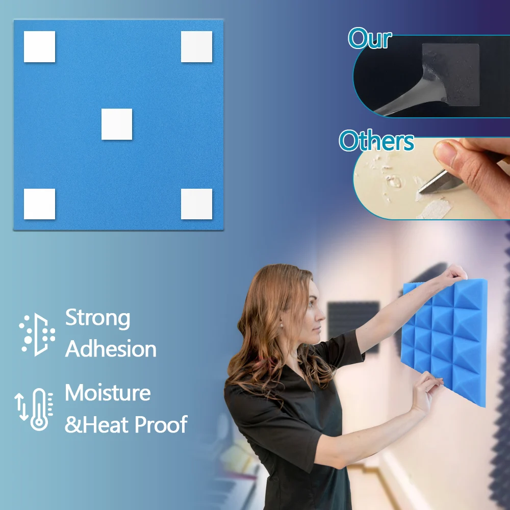 6/12/24 шт. звукоизоляционная губка самоклеящийся акустический изоляционный