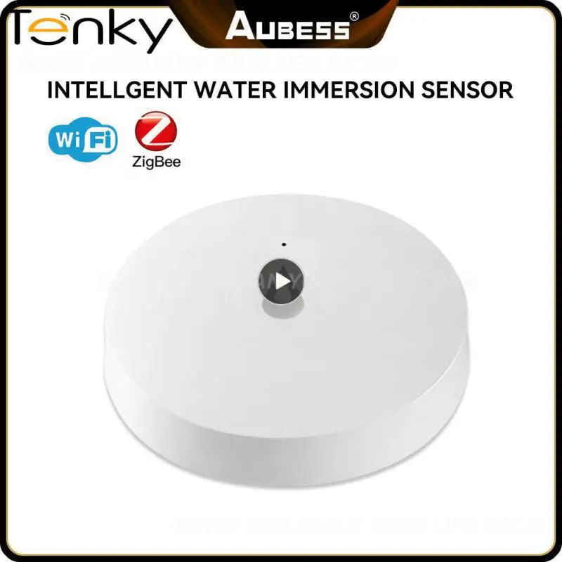 

1~9PCS Tuya Smart Home Flood Sensor Smart Life Water Tank Full Linkage Alarm Zigbee Gateway Need Water Leak Detector Zigbee