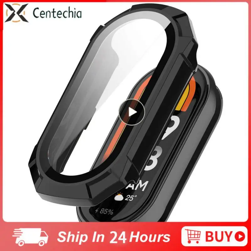 

Integrated Case Pc Tempered Film Tempered Film Shell Membrane Integration Protective Shell For Miui Band8 Case Film