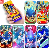 sonic the hedgehog silicone phone case for apple iphone 11 12 13 mini pro 7 8 xr x xs max 6 6s plus 5 5s se 2020 black cover