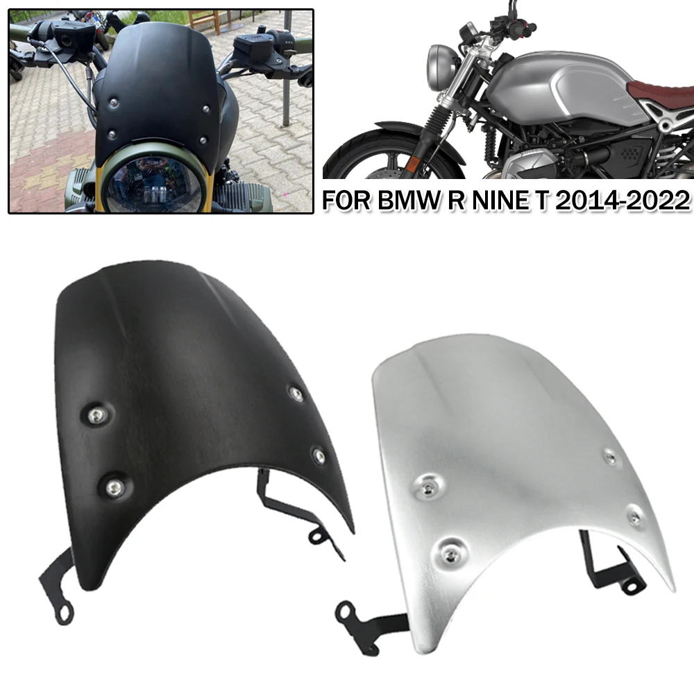 

Motorcycle Windscreen Aluminum Fairing Windshield Deflector For BMW R NINE T NINET R9 T R9T Racer Pure Urban Scrambler 2014-2022