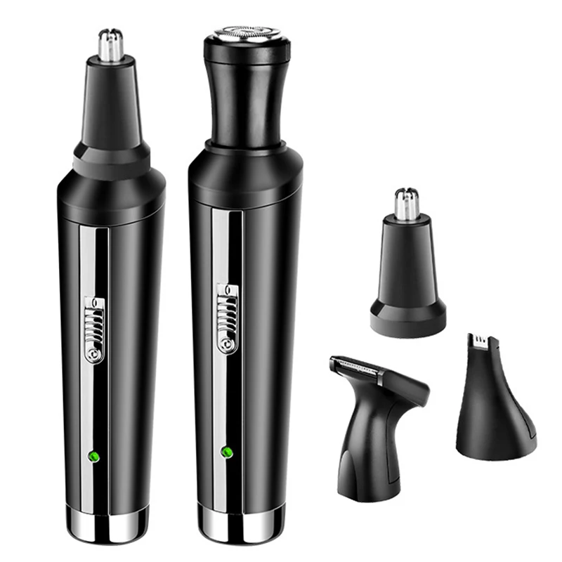 4 In1Nose Hair Trimmer For Nose Ear Cleaner Rechargeable Nose Trimmer Beard Trimer For Men Micro Shaver Eyebrow Grooming Set