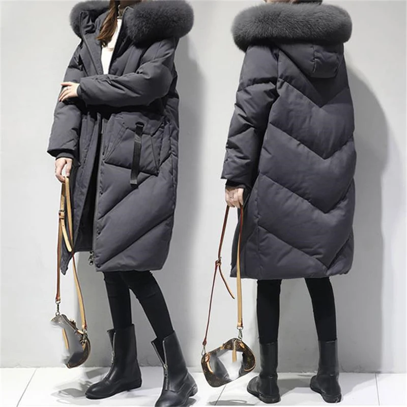 Женское пальто куртка-кокон большого размера с хлопковой подкладкой Женская