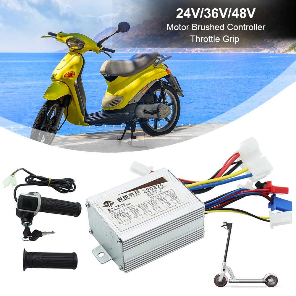 

Electric Bike Motor Brushed Controller and Throttle Twist Grips 250W/350W/500W/1000W Scooter Speed Controller Scooter Accessorie