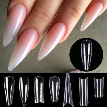 Extension False Nails Art Tips Acrylic Fake Finger UV Gel Polish Mold Sculpted Full Cover Press on Nails Manicures Supplies Tool 1