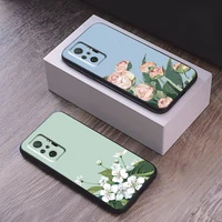 watercolor painting flowers and plants phone case for xiaomi redmi 9 9t 9i 9at 9a 9c 10s note 9 10 pro max 5g silicone cover