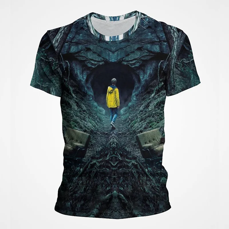 Germany Movie Dark Netflix T-shirts Men Women Summer Fashion Horror 3D Printed Oversized Short Sleeve Tops Male Casual T Shirt