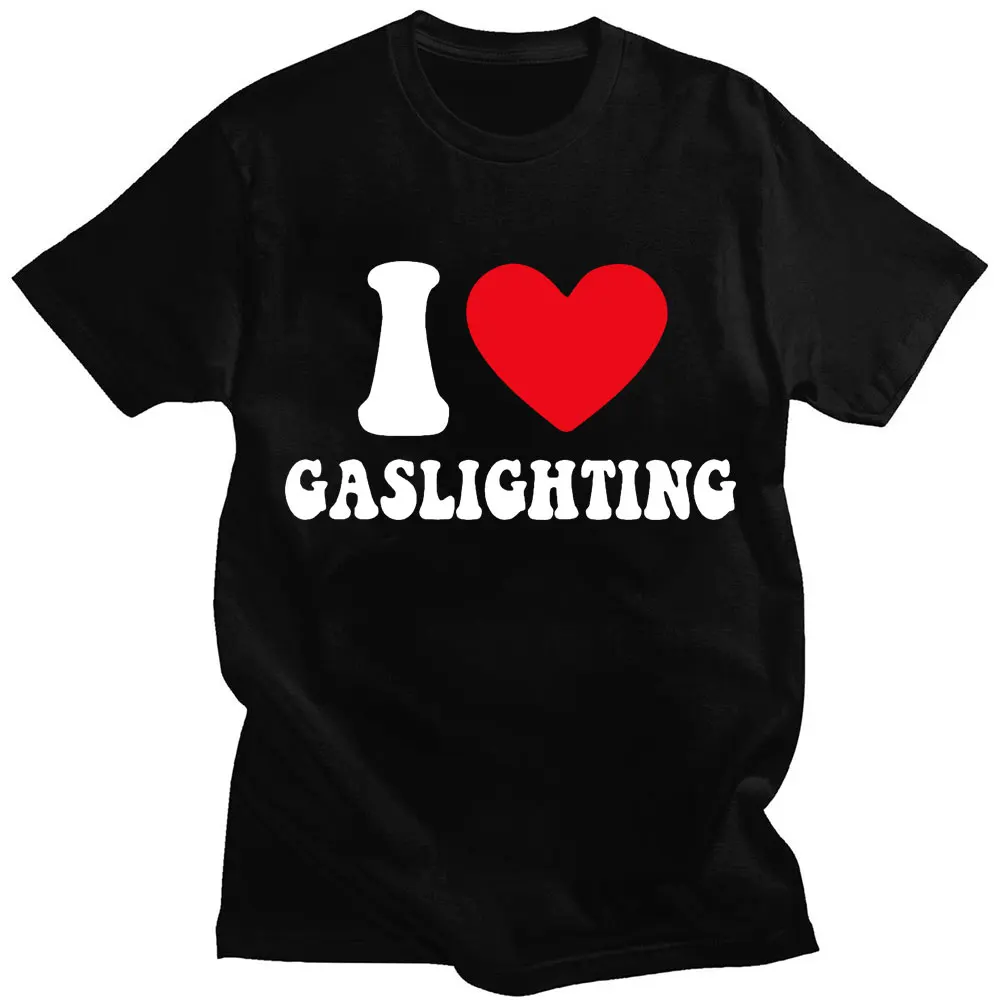 

Женская и мужская футболка с надписью «I Love Gaslighting»
