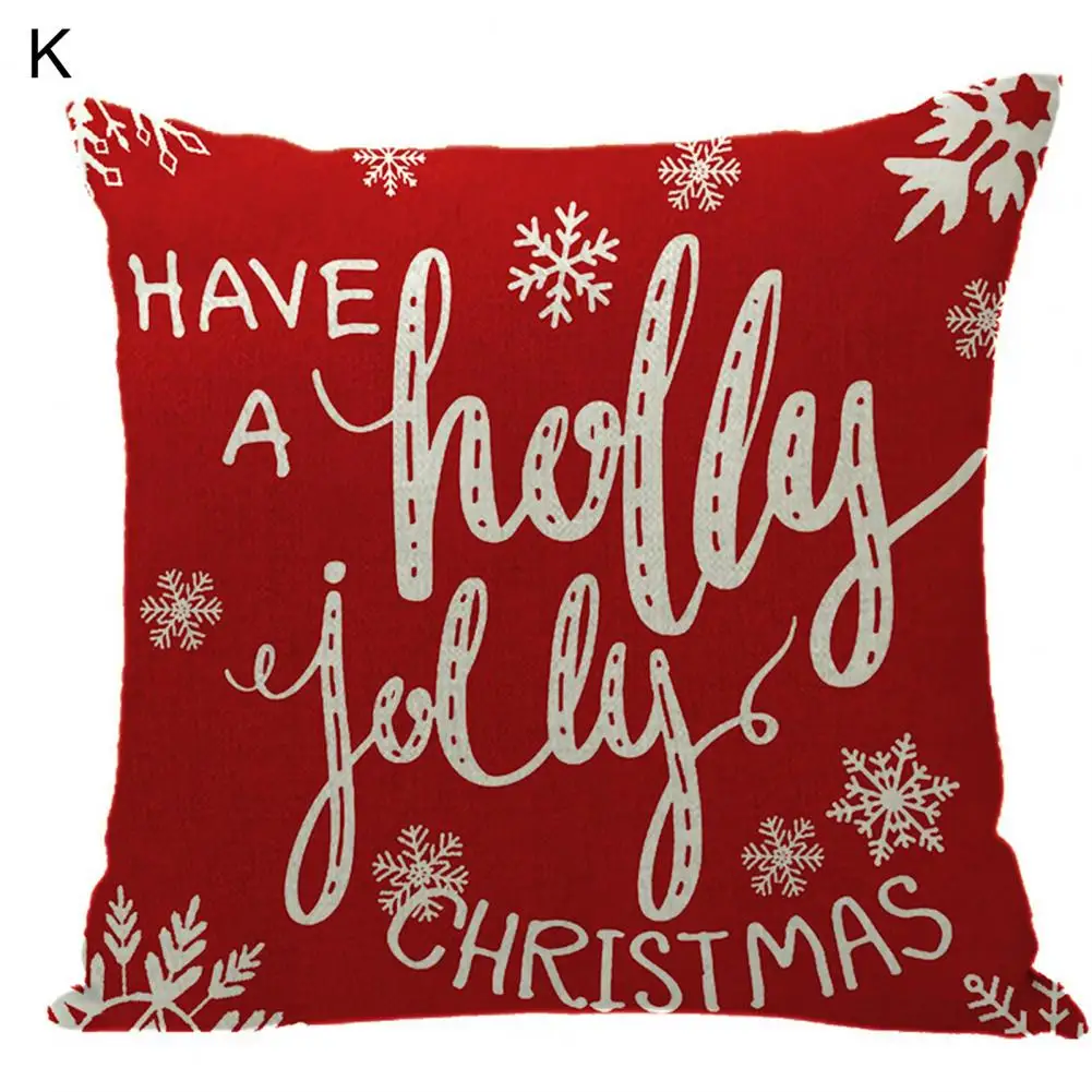 

Pillow Slipcover Comfortable Square Festival Bedroom Cushion Cover Xmas Decoration Throw Pillow Case Throw Cushion Cover